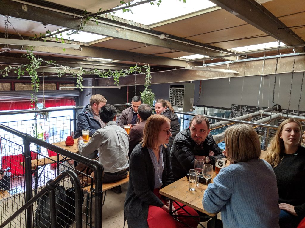 People having a nice time at Hammerton Brewery Taproom